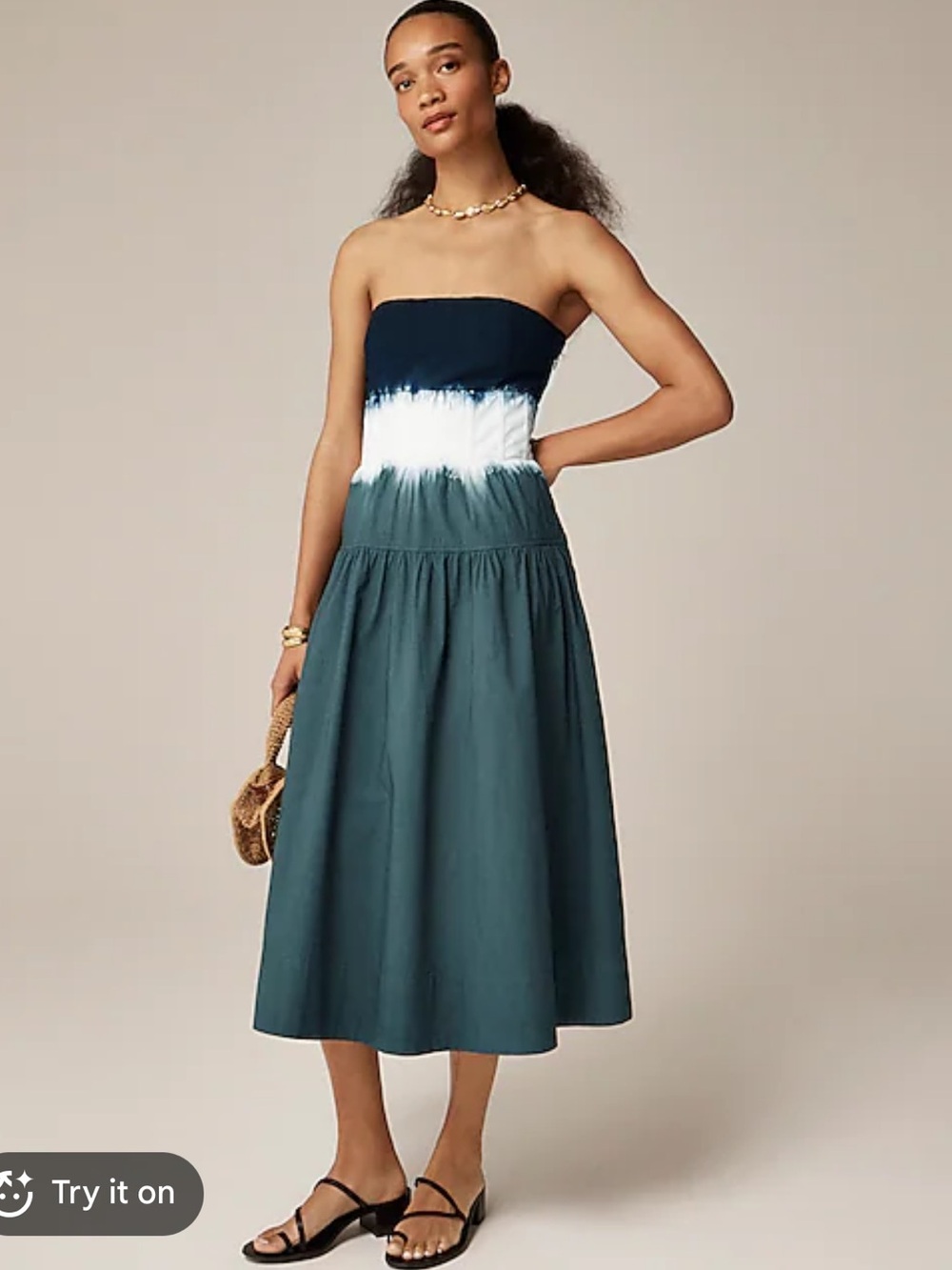 J crew Strapless drop-waist dress in dip-dye 14